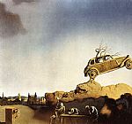 Salvador Dali Canvas Paintings - Apparition of the Town of Delft